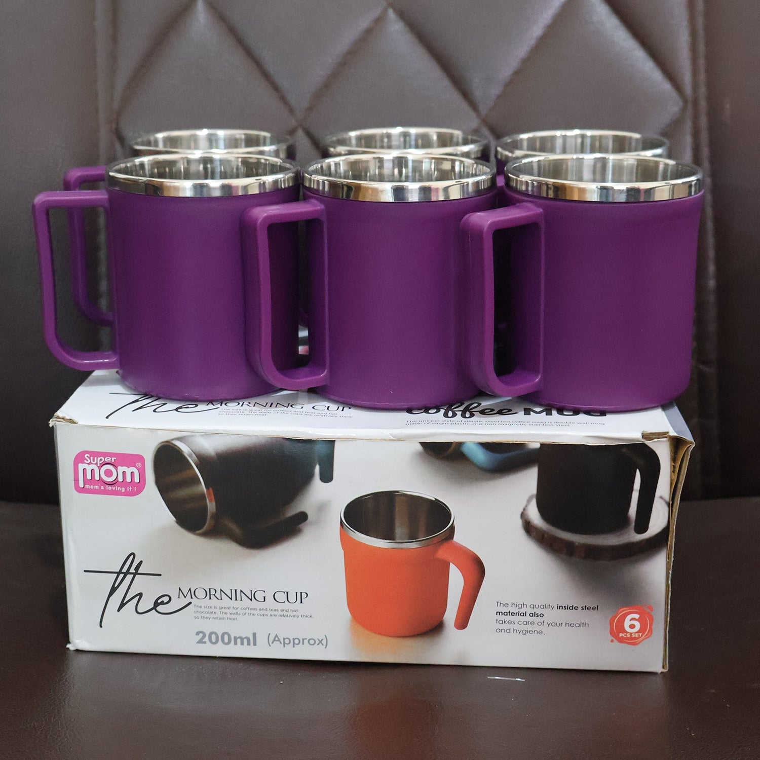 Supermom Stainless Steel Inner Coffee Mug Set (200ML / 6 Pc) Supermom Stainless Steel Inner Coffee Mug Set (200ML / 6 Pc)